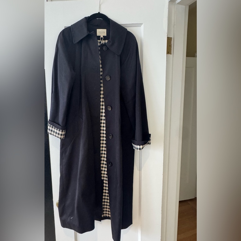 Sezane Clyde Coat Trench Black